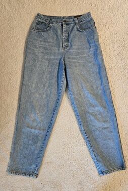 VTG 90s Geoffrey Hunter Mom Jeans High Rise Womens 14 Light Wash Denim Tapered